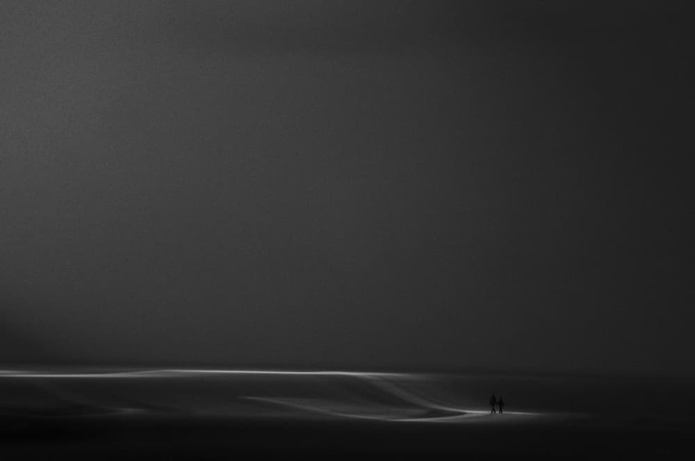 Quiet Beach Walk by Dave Quince — canvas wall art
