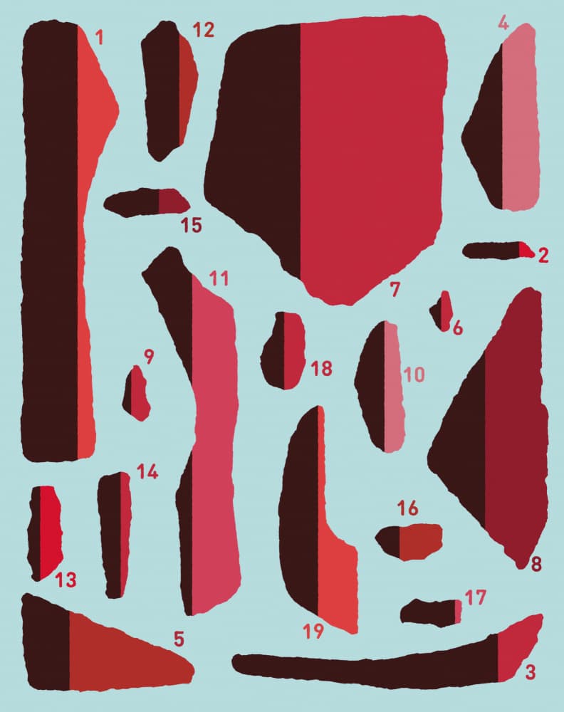 Torn Crimson Abstract by Rafa Mateo — canvas wall art