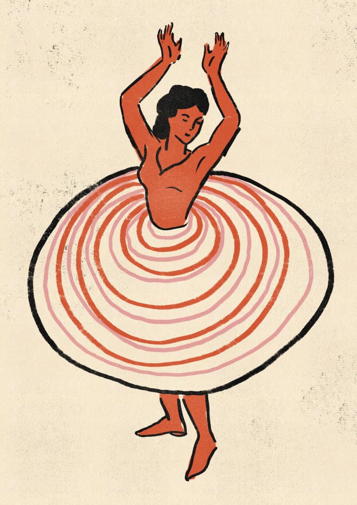 Vibrant Cancan Dancer by Nicholas — canvas wall art
