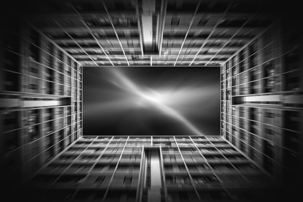 Urban Light Tunnel by Andrea Comari — canvas wall art