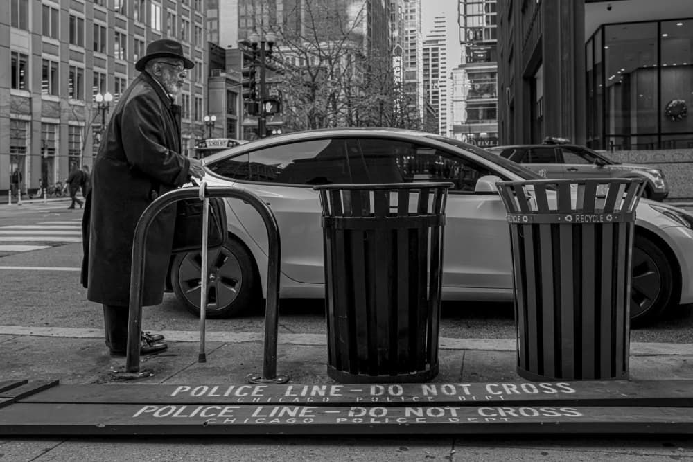 Old Man City Street by Wendy Fischer Hartman — canvas wall art
