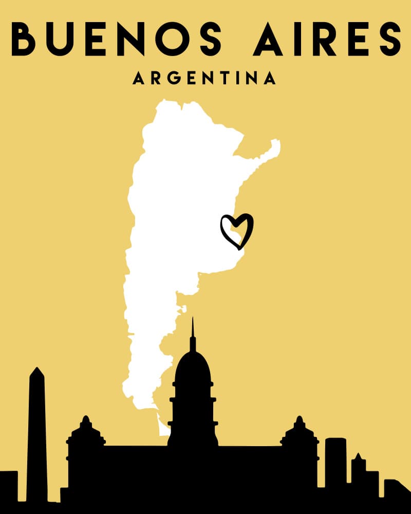 Buenos Aires Argentina Love by Emiliano Deificus — canvas wall art