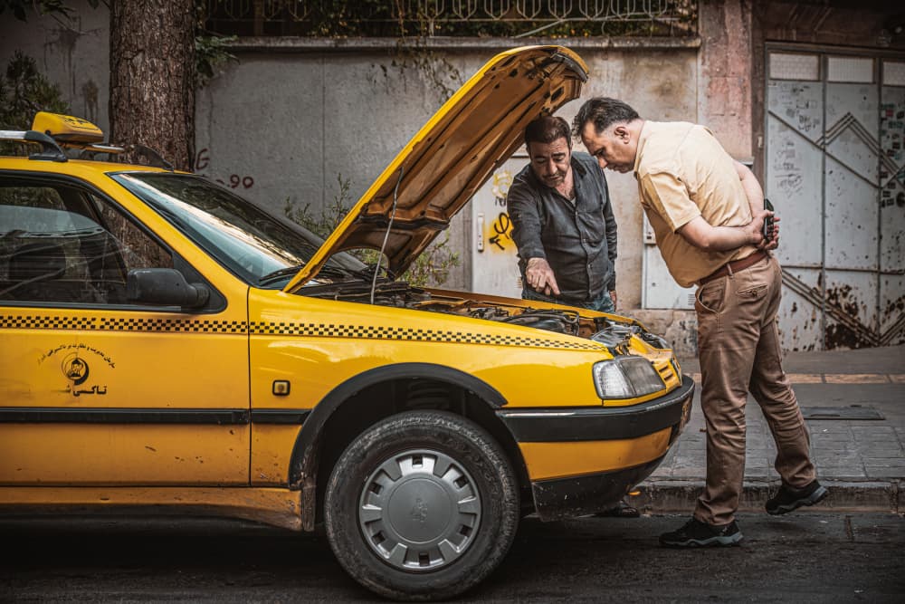 Taxi Car Trouble by Marco Tagliarino — canvas wall art