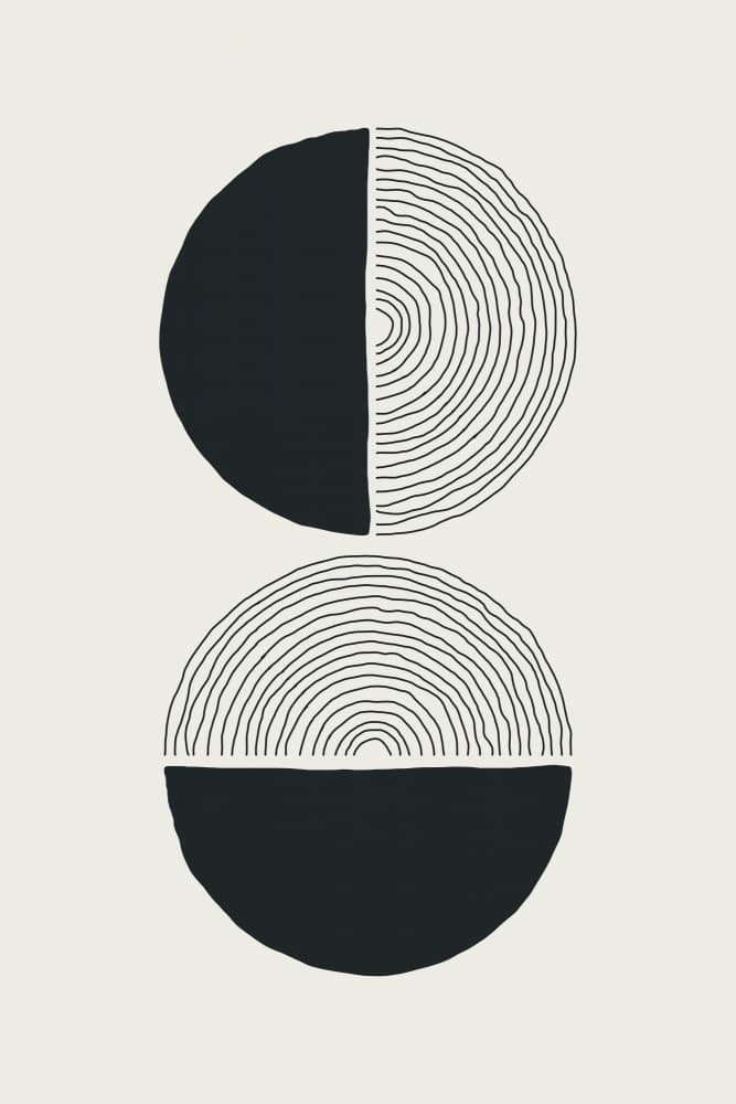 Concentric Circles Balance by jay stanley — canvas wall art