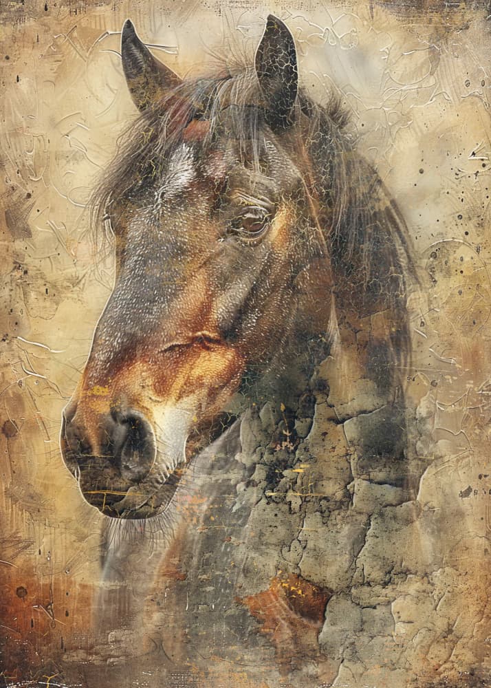 Noble Horse Portrait by Rafal Kulik — canvas wall art