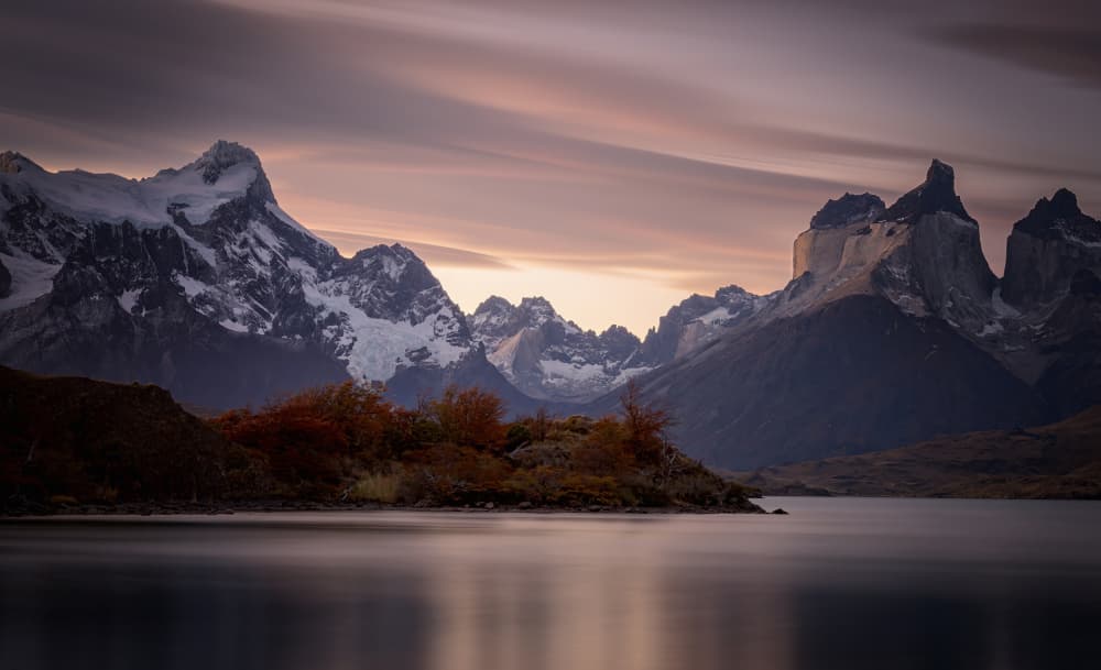 Patagonia Twilight Peaks by carmenvillar — canvas wall art