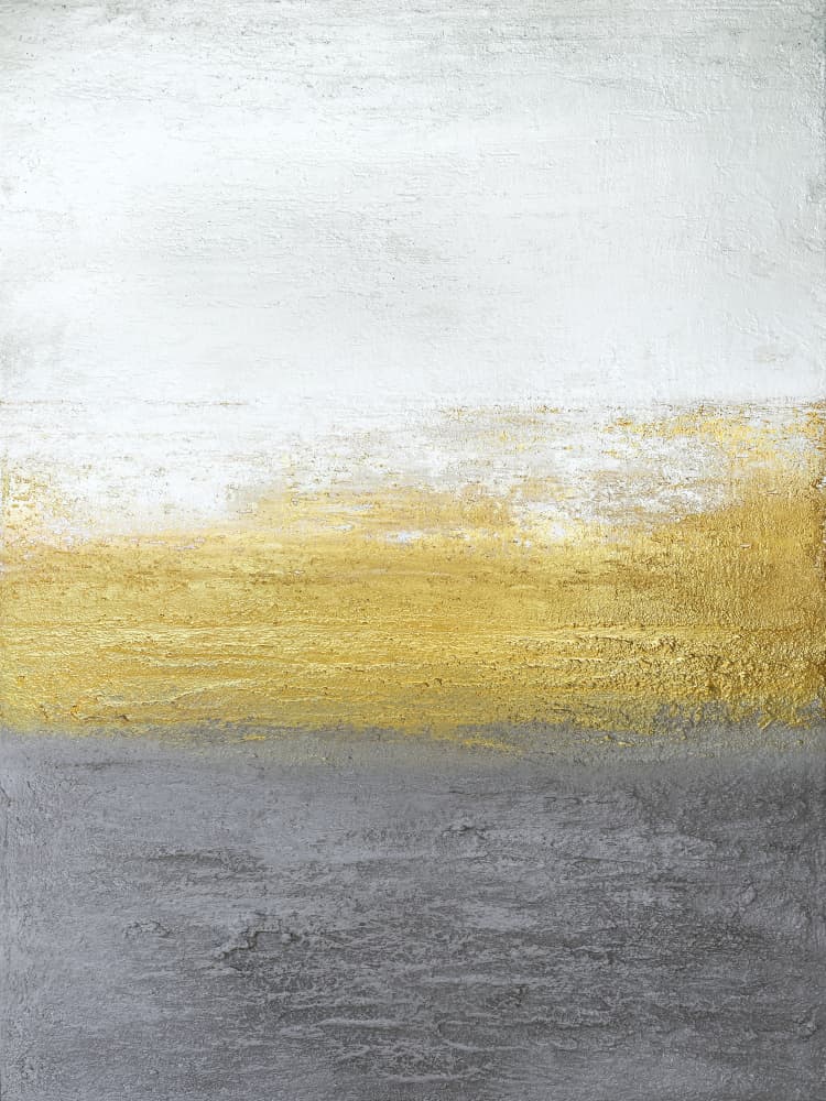Golden Grey Horizon by Alyson Storms — canvas wall art
