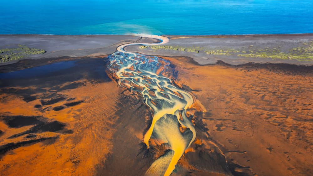 Colorful Braided River Delta by Hanping Xiao — canvas wall art