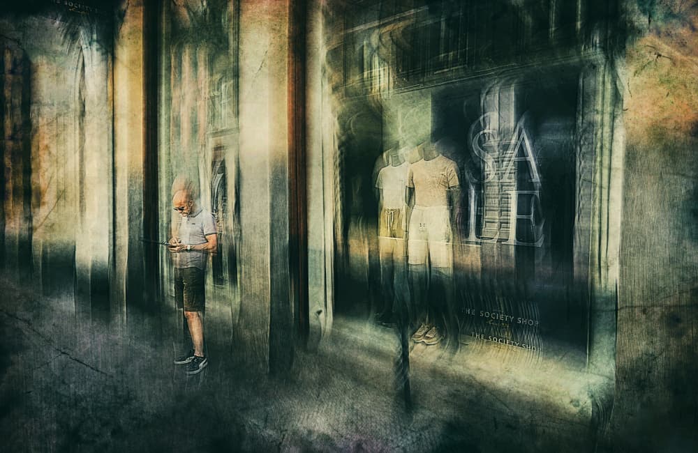 Abstract Urban Man by Jan van der Linden — canvas wall art