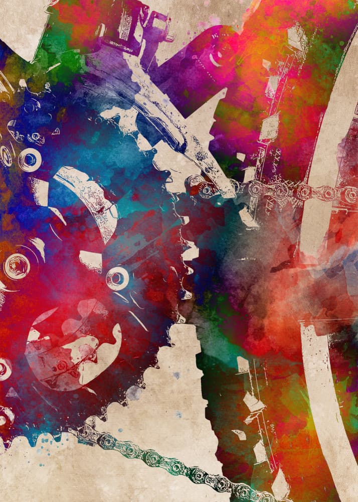 Cycling sport art 18 by Justyna Jaszke — canvas wall art