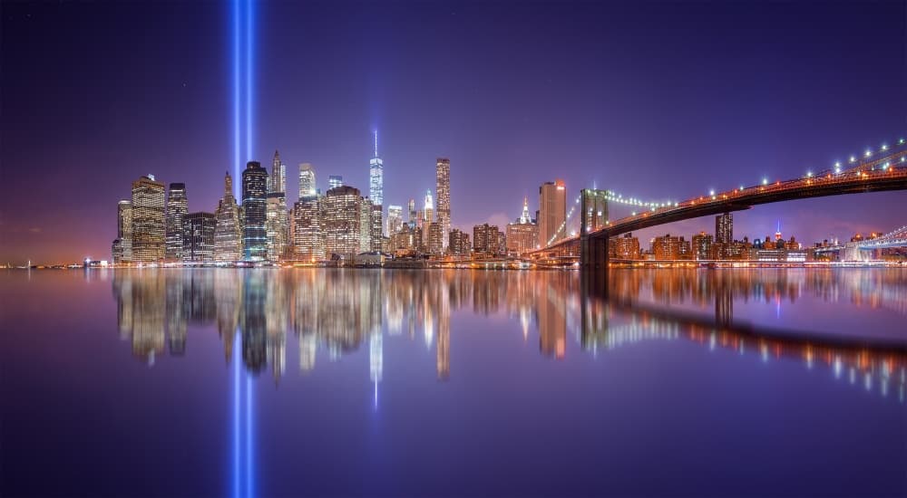 New York City Tribute Night by David Martin Castan — canvas wall art