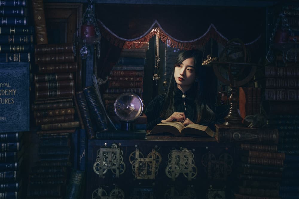 Mysterious Library Scholar by Yasuhiro Ujiie — canvas wall art