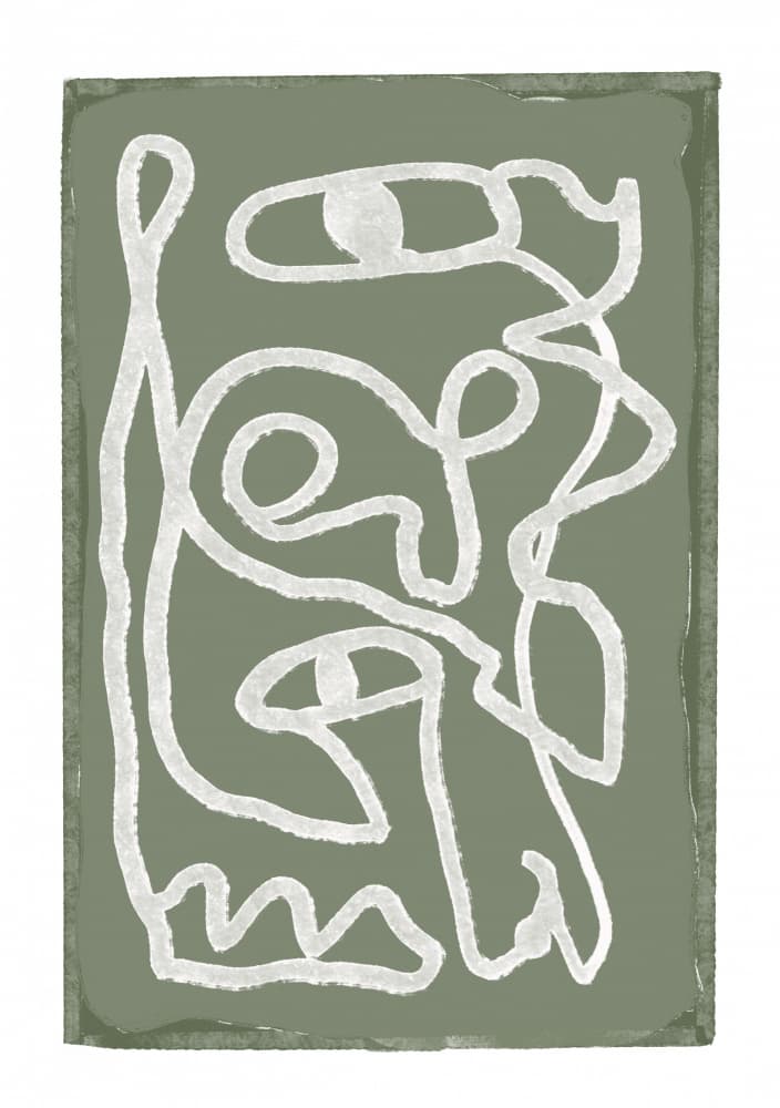 Abstract Sage Portrait by Sharyn Bursic — canvas wall art