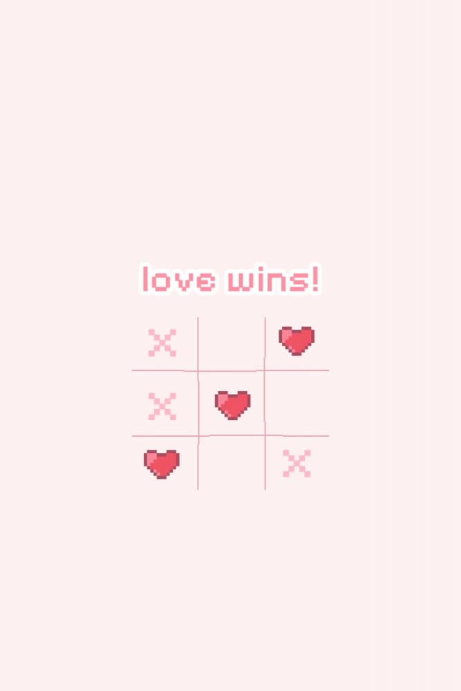 Love Wins Tic Tac Toe by Xuan Thai — canvas wall art