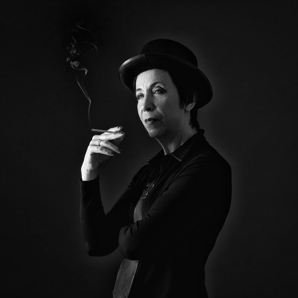 Contemplative Woman Smoking by Refat — canvas wall art
