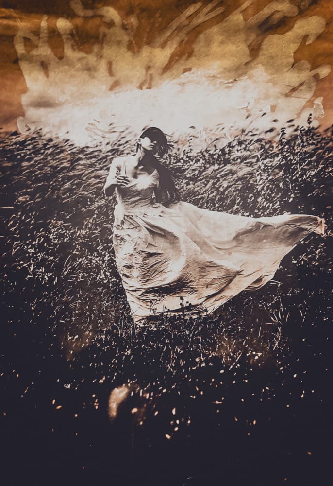 Ethereal Woman Field by Kurosaki Sangan — canvas wall art
