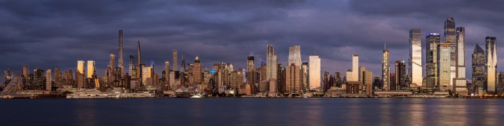 Dramatic City Evening by Rene Tenteris — canvas wall art