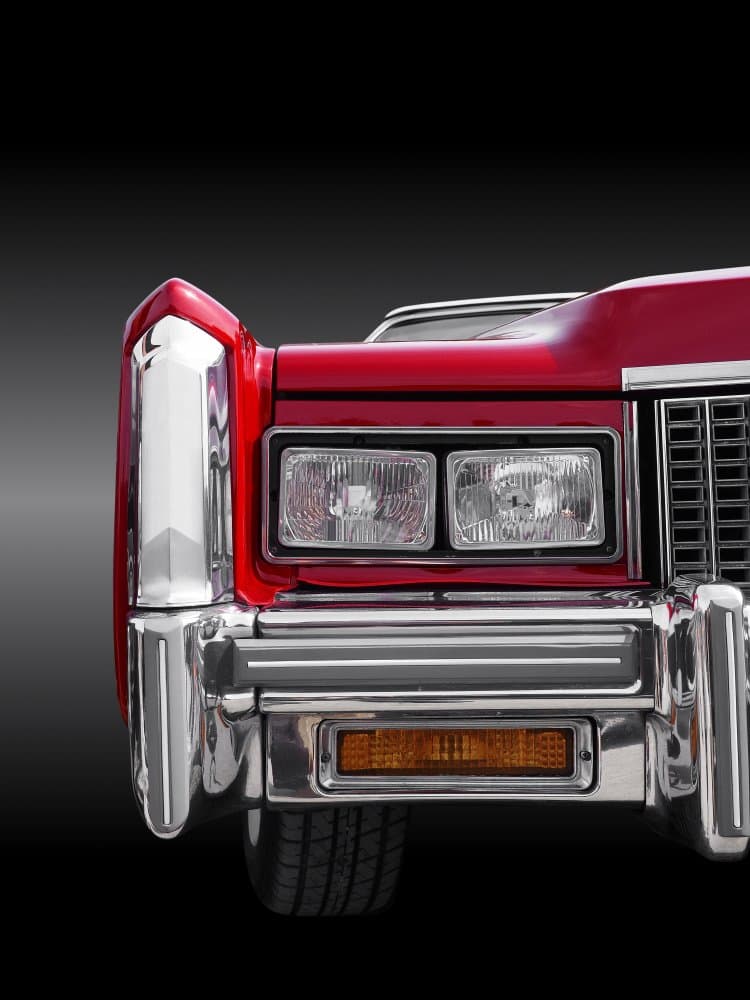 Red Classic Car Front by Beate Gube — canvas wall art