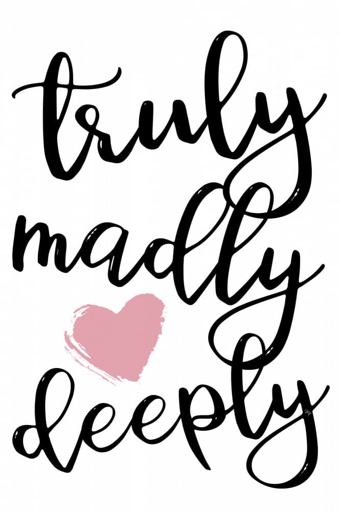 Truly Madly Deeply Heart by Martina — canvas wall art