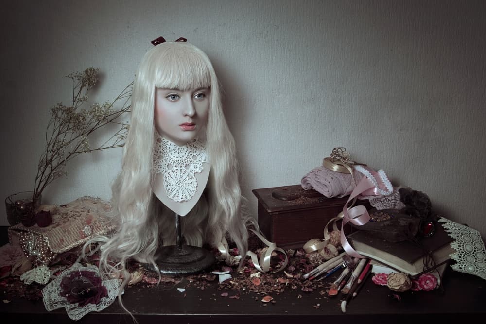 Vintage Mannequin Still Life by Angelina Goncharova — canvas wall art
