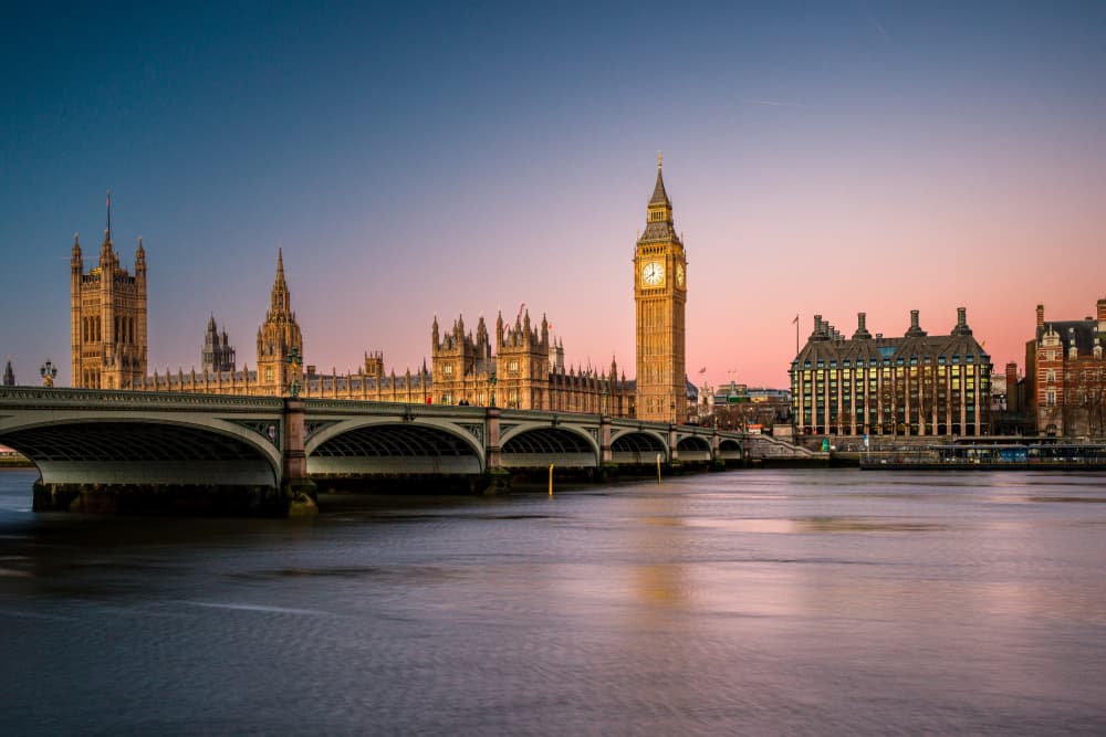 London Parliament Twilight by Wu Zhao — canvas wall art