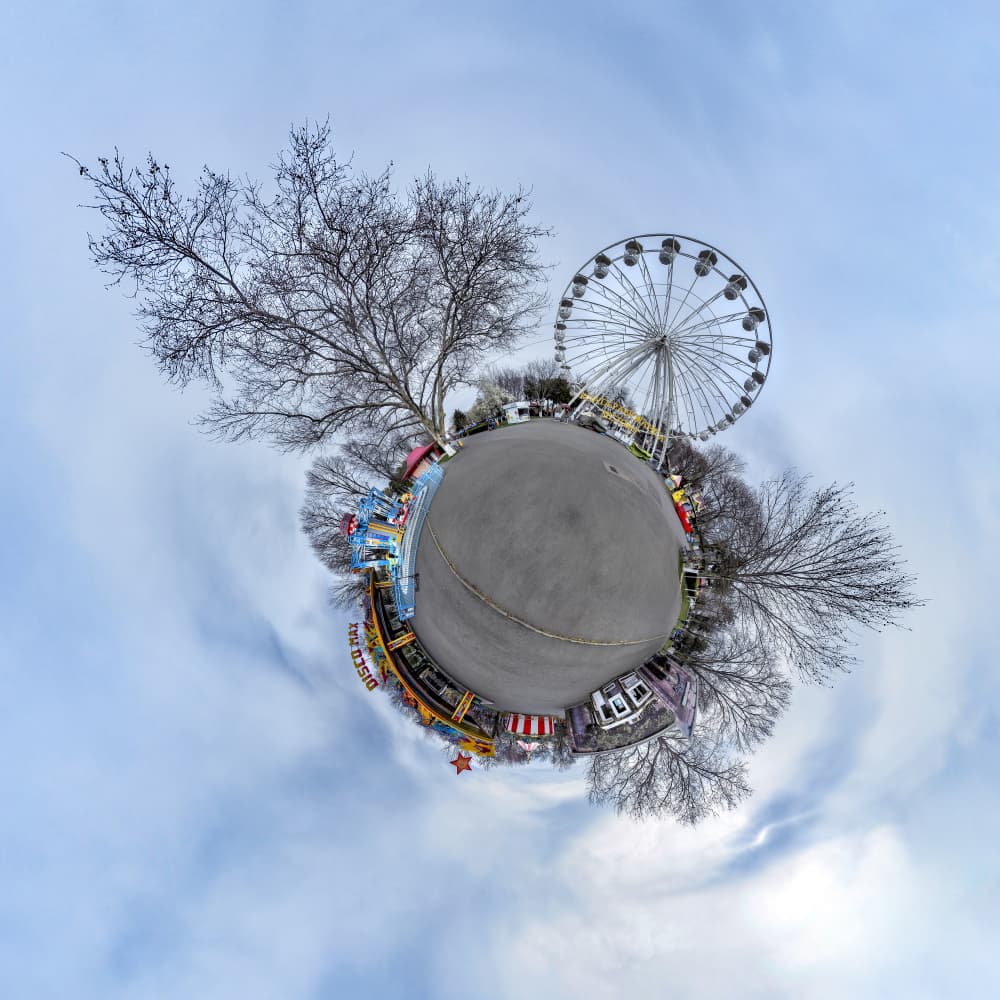 Tiny Planet Fun Park by Udrea Dan — canvas wall art