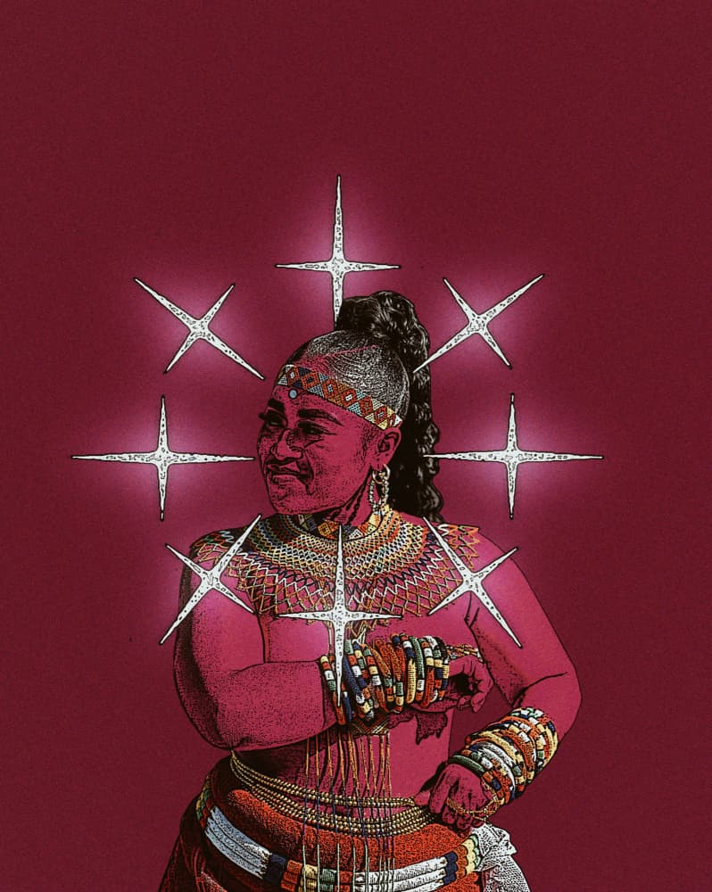 Vibrant African Queen by Mathabela Madiela — canvas wall art