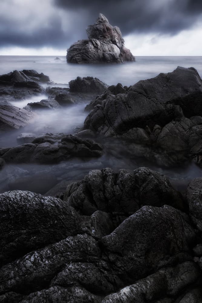 Misty Island Seascape by Anto Camacho — canvas wall art