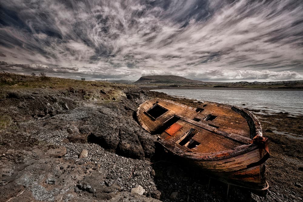 Abandoned Shore Boat by Þorsteinn H. Ingibergsson — canvas wall art