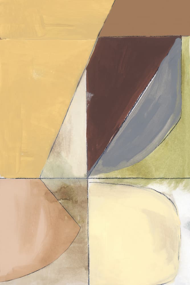 Earthy Geometric Abstract by cartissi — canvas wall art