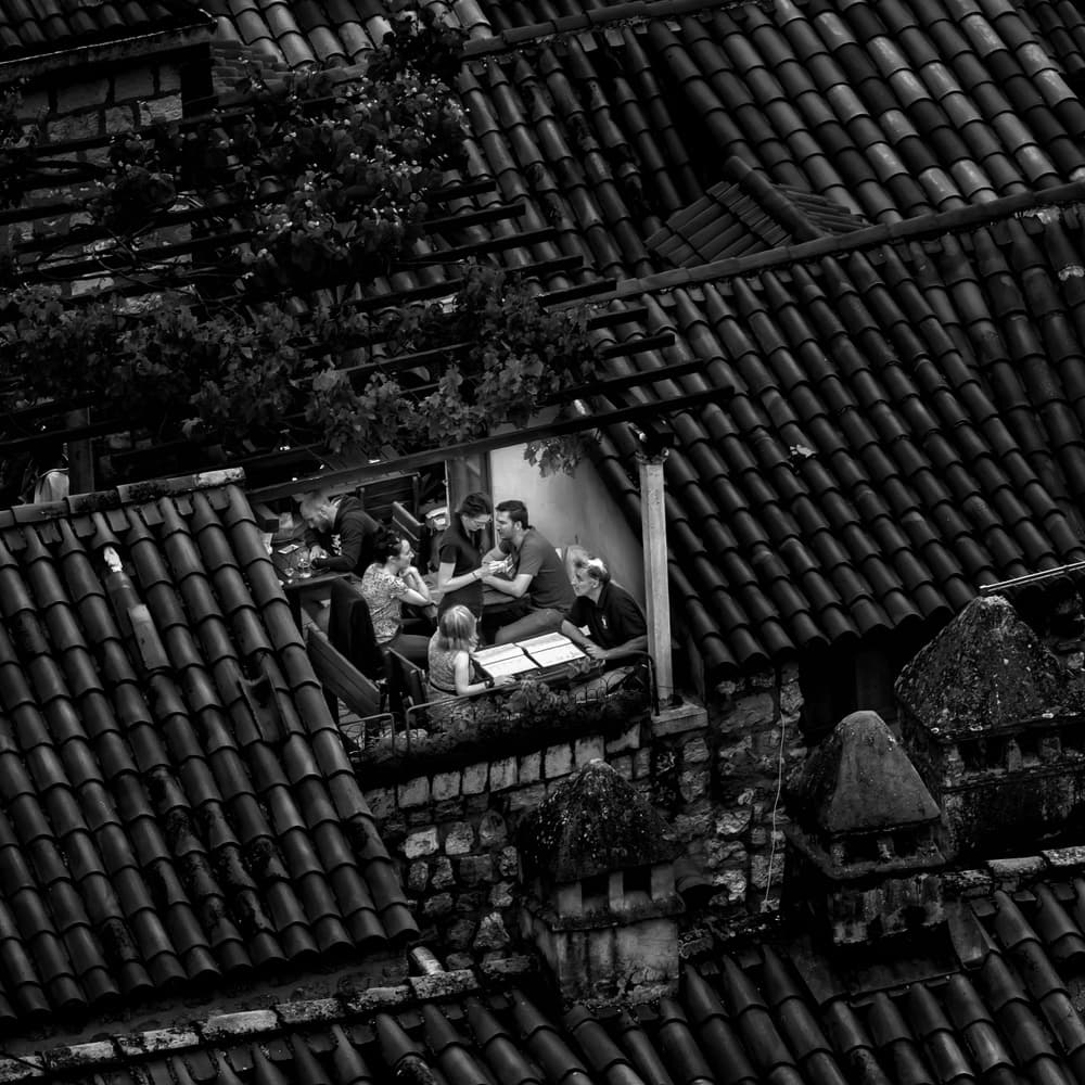 Rooftop Friends Dinner by Gunarto Song — canvas wall art