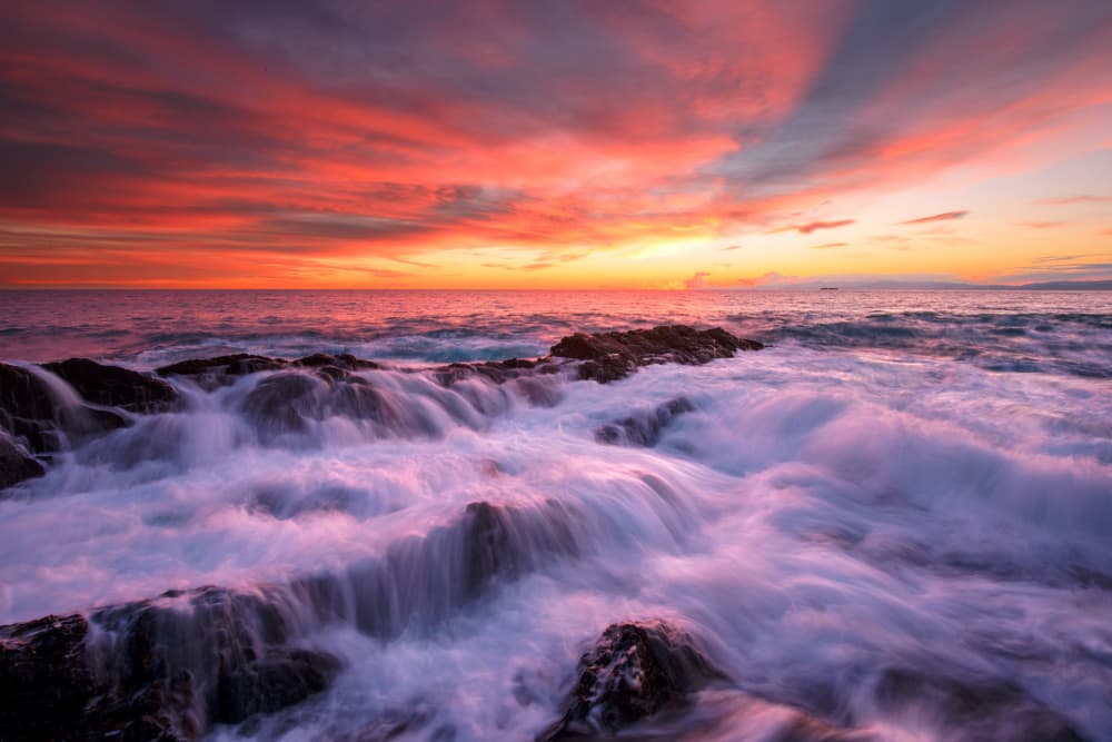 Vibrant Ocean Sunset by Paolo Giudici — canvas wall art