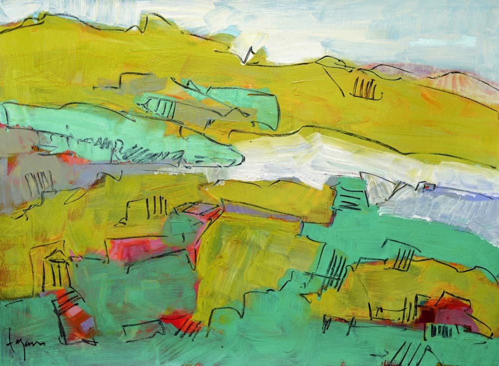 Vibrant Hillside by Dorothy Fagan — canvas wall art