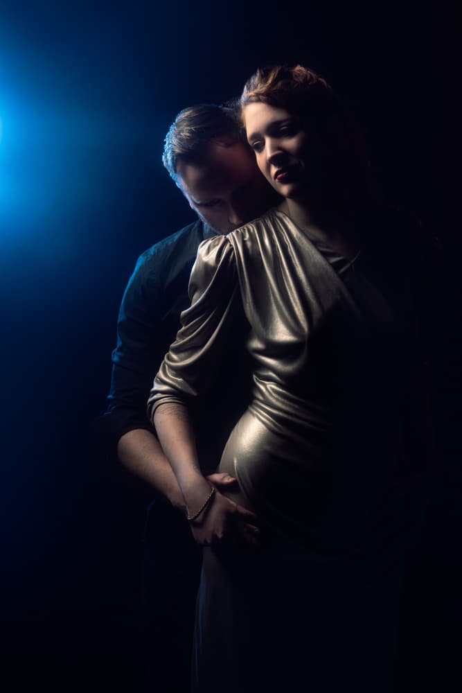 Romantic Pregnant Couple by Ineke Mighorst — canvas wall art