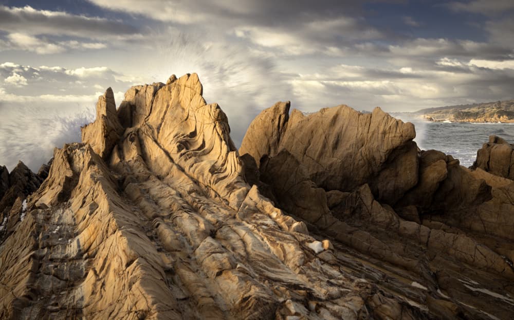 Powerful Ocean Rocks by Francis Keogh — canvas wall art