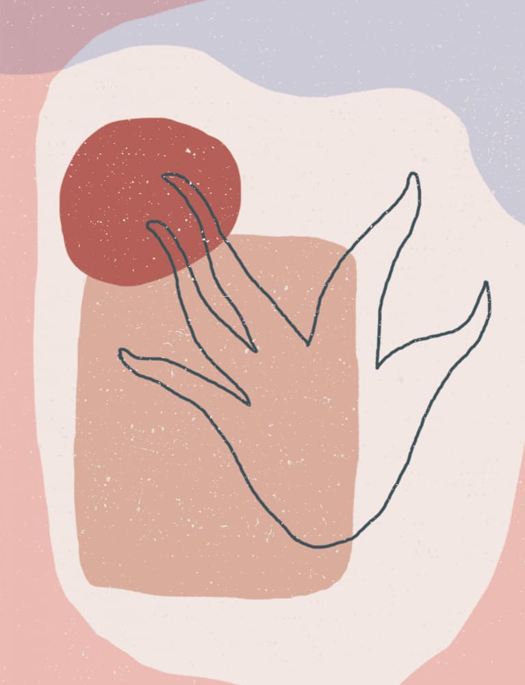 Boho Abstract Hand Lines by Aylin Demir — canvas wall art