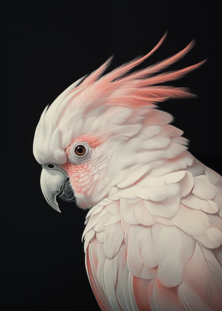 Elegant Pink Cockatoo by Andreas Magnusson — canvas wall art