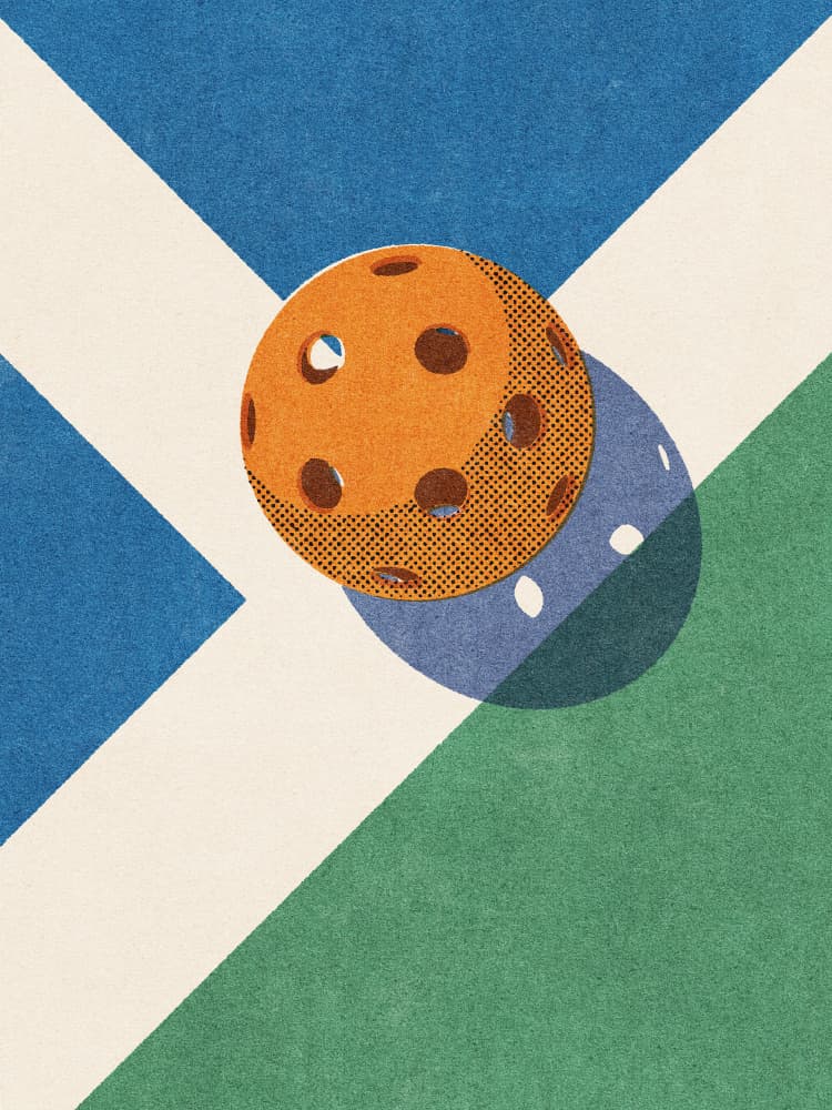 Pickleball Court Scene by Daniel Coulmann — canvas wall art