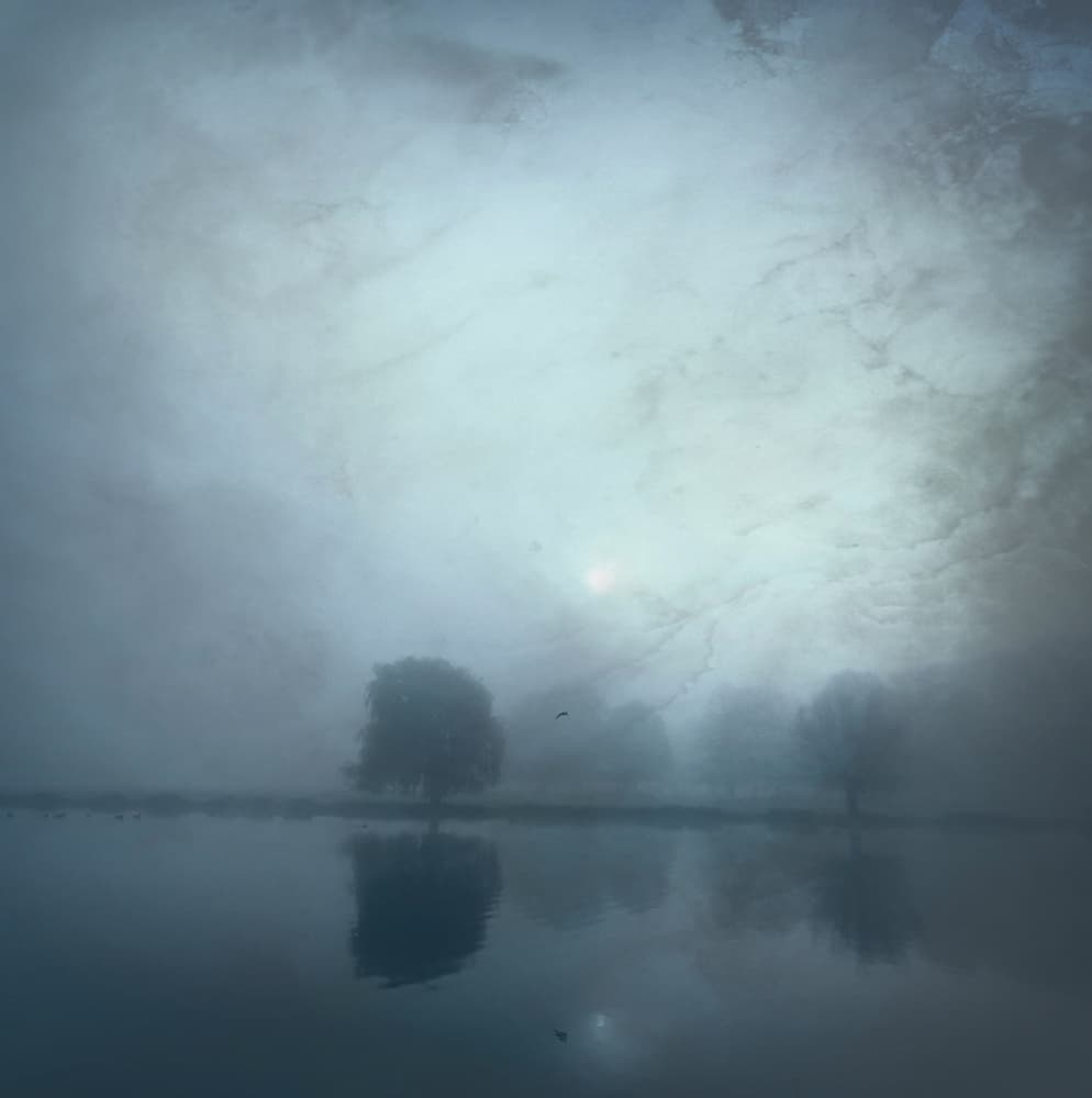 Misty Lake Reflection by Robert Fabrowski — canvas wall art