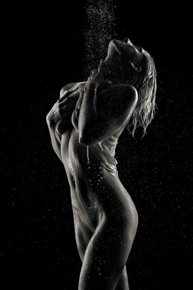 Sensual Water Silhouette by Shades and Light — canvas wall art