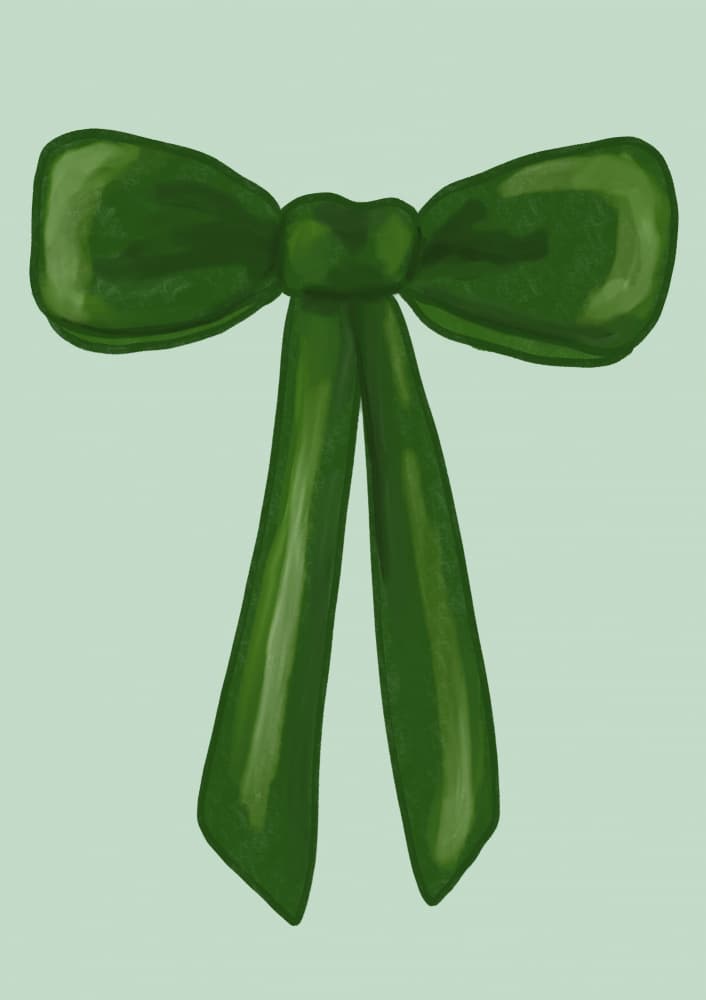 Emerald Ribbon Charm