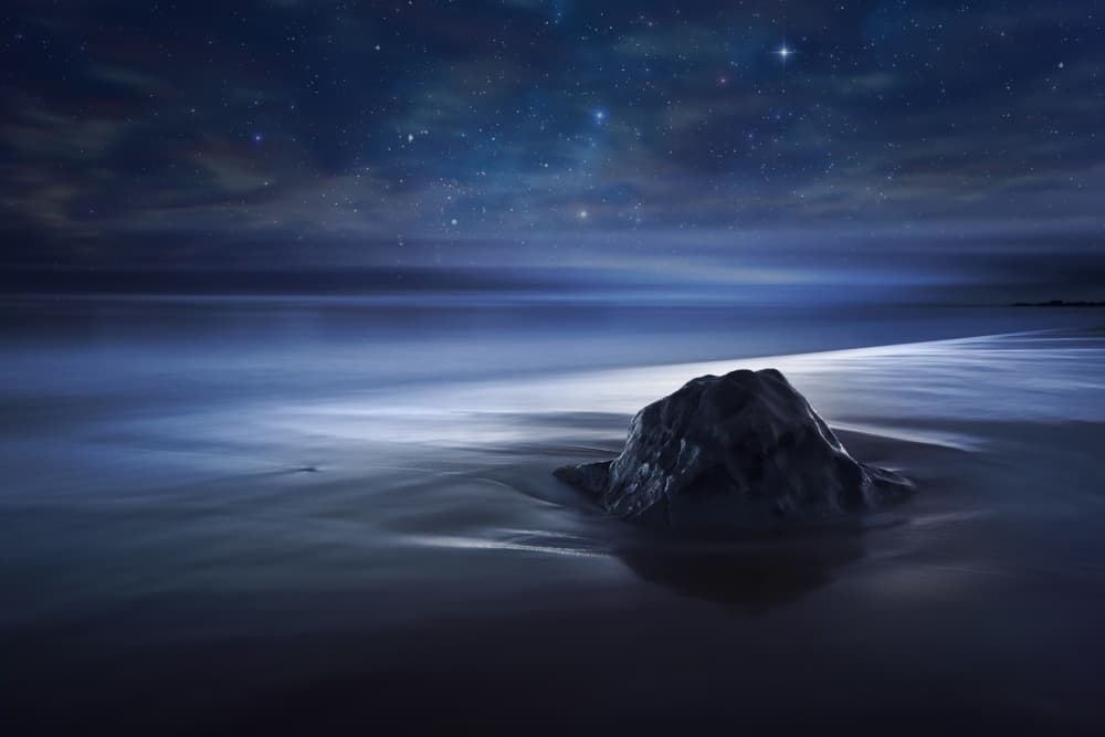 Starry Night Beach by Sebastien DEL GROSSO — canvas wall art