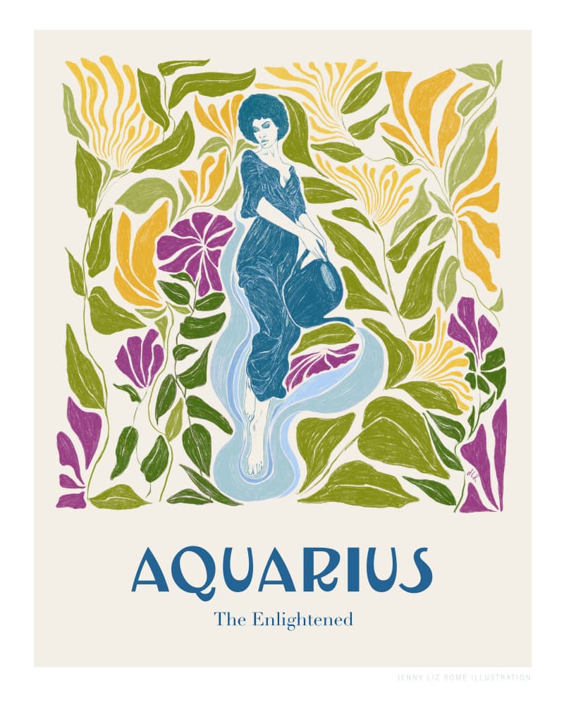 Jlr Aquarius Copy by Jenny Liz Rome — canvas wall art