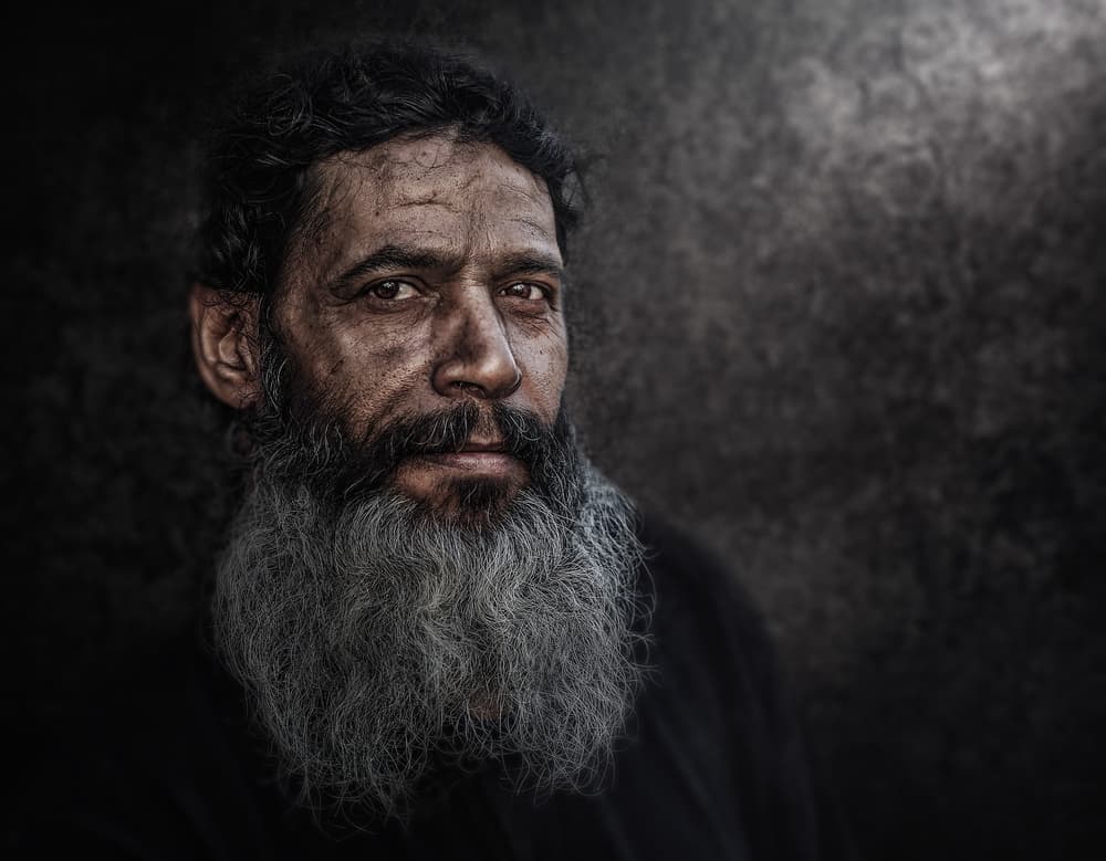 Pensive Bearded Man by Husain ALSaeed — canvas wall art