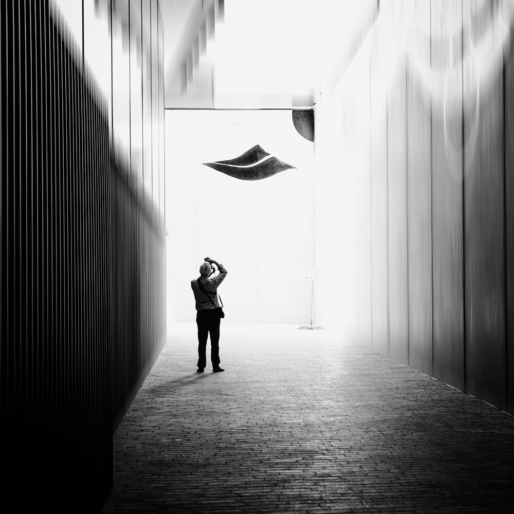 Man Observing Gallery Art by Luc Vangindertael (laGrange) — canvas wall art