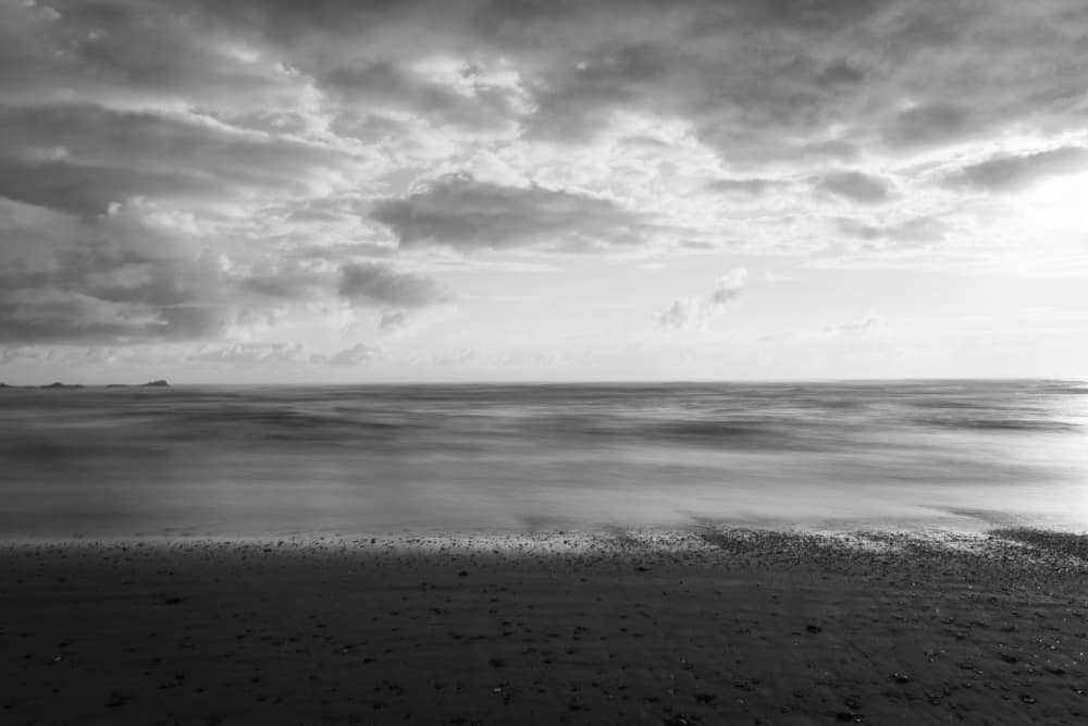 Misty Ocean Shore by Lynann Colligan — canvas wall art