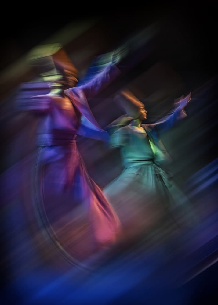 Vibrant Sufi Movement by Mohamed Shawki — canvas wall art