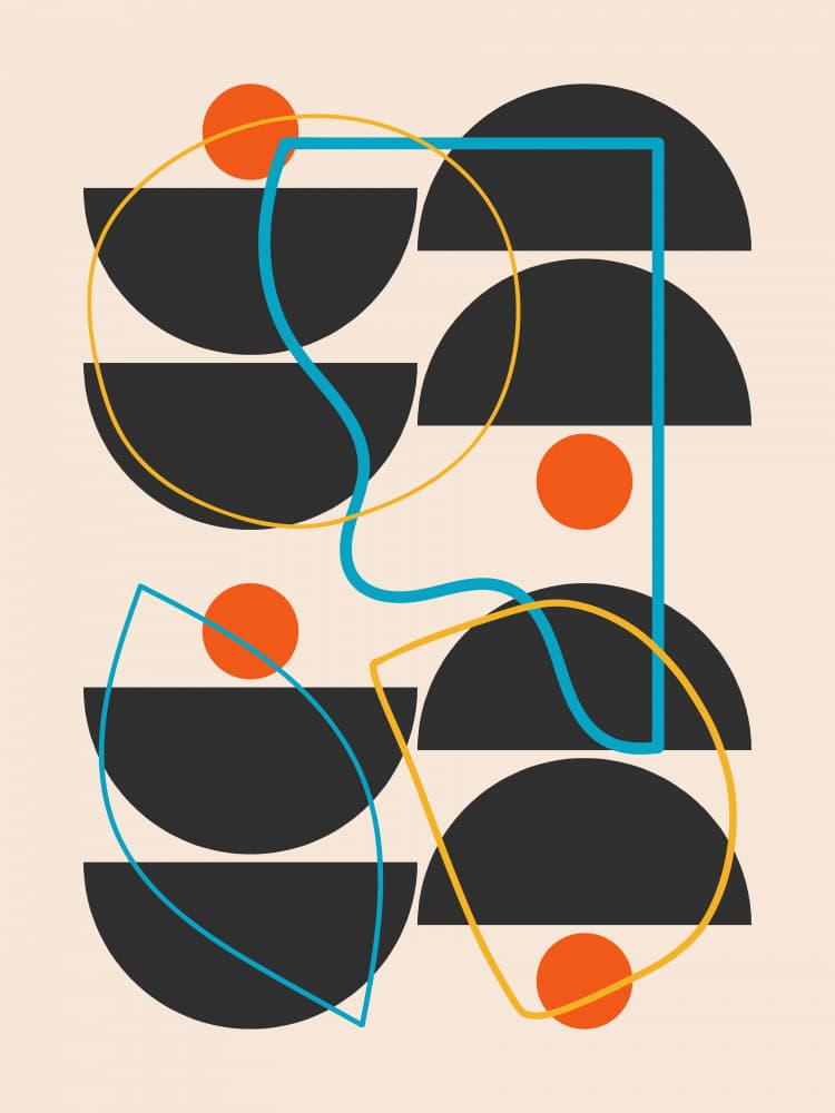Geometric Abstract Shapes by Little Dean — canvas wall art