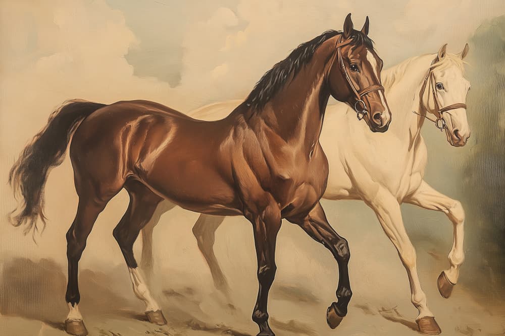 Majestic Running Horses by Melloi Art Prints — canvas wall art