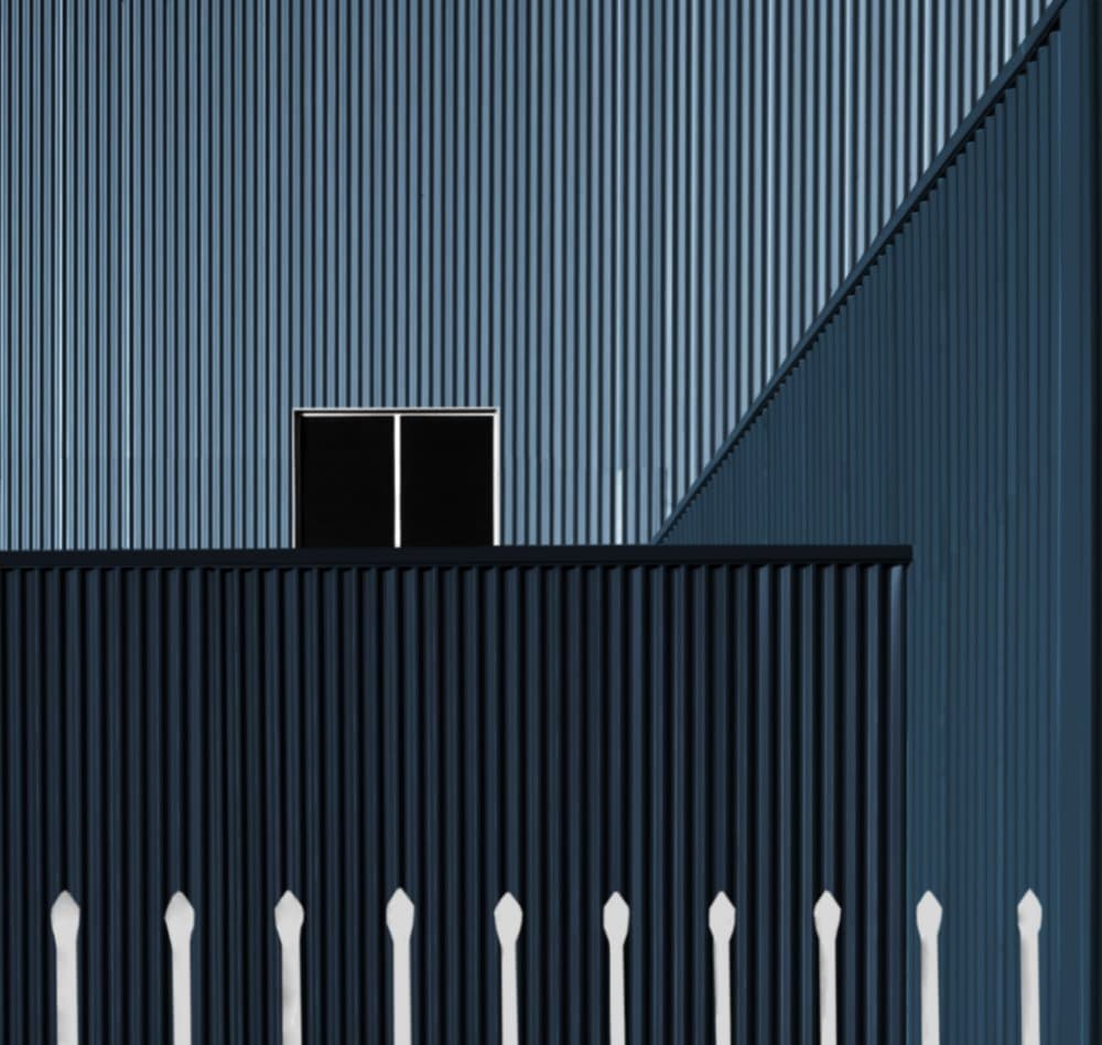 Abstract Blue Facade by Biao  Huang — canvas wall art